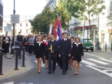 Przemarsz uczestników obchodów 67. rocznicy bombardowania Lublina do kościoła pobrygidkowskiego