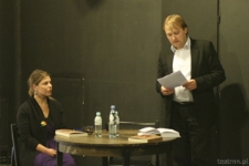 Wykład Jarosława Cymermana "Kr&oacute;l Litewski i Brat Straszny, czyli o tym, jak dwaj poeci najechali Warszawę, planowali "Zmowę" i wyskakiwali do sąsiednich delikates&oacute;w. J&oacute;zef Czechowicz - Czesław Miłosz. Spotkania" podczas promocji Scriptores Nr 41 "Miłosz w Lublinie"