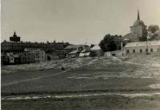 Zabudowa dzielnicy żydowskiej w okolicach Cerkwi w Lublinie. Fotografia