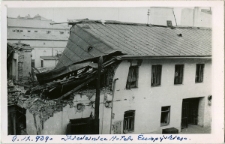 Dziedziniec Hotelu Europejskiego w Lublinie zniszczony podczas bombardowania 9 IX 1939 roku