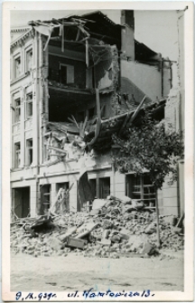 Zniszczone budynki na ul. Narutowicza 13 w Lublinie