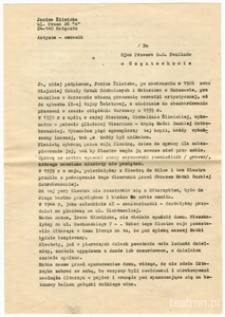 List Janiny Śliwickiej do Ojca Przeora O.O. Paulin&oacute;w w Częstochowie