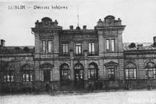 Dworzec kolejowy w Lublinie na początku XX wieku