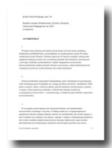 Autoreferat: lata 2001-2011