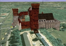 Model tr&oacute;jwymiarowy Zamku w Lublinie z XIV w.