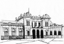 Dworzec kolejowy w Lublinie. Rysunek