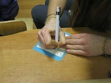 Jeden z powstałych podczas warsztat&oacute;w sms&oacute;w