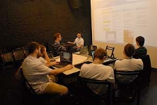 Grupa programistyvzna podczas medialabu LublinLab