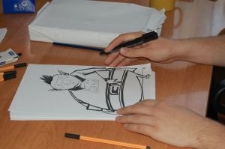 Warsztaty komiksu przeprowadzone w ramach projektu "LublinLab".