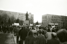 Manifestacja studentów popierająca wolne wybory