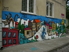 Mural wykonany przez uczestników projektu LublinLab