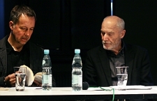 Misterium Wiersza - Tomasz R&oacute;życki i Ryszard Krynicki podczas spotkania