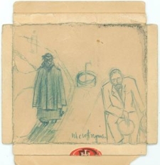 Rysunek z hitlerowskiego więzienia na Zamku w Lublinie