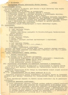 Dokument dotyczący organizacji służb medycznych lubelskiego Okręgu AK