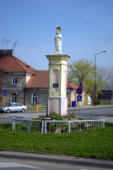 Kapliczka przy skrzyżowaniu ulic Turystycznej i Mełgiewskiej w Lublinie. Fotografia