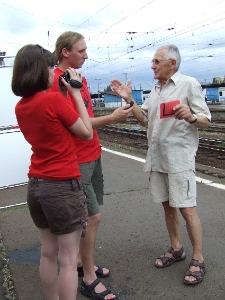 Nagranie relacji w ramach akcji Historia Mówiona podczas projektu Wagon Lublin 2010.