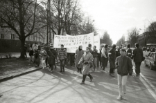 Manifestacja studentów Uniwersytetu Marii Curie - Skłodowskiej oraz KUL w kwietniu 1989 r.