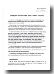 Subiektywna historia Ośrodka "Brama Grodzka &ndash; Teatr NN"