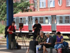 Projekt Wagon 2010 Lublin na peronie w Zielonej G&oacute;rze.
