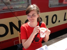 Projekt Wagon 2010 Lublin na peronie w Katowicach.