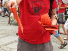 Akcja ulotkowa podczas projektu Wagon Lublin 2010 na Starym Mieście w Gdańsku.