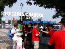 Działania załogi Wagonu 2010 Lublin w Gdańsku.