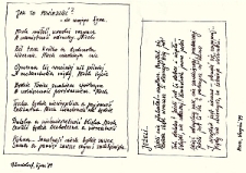 Rękopis - wiersze niepublikowane