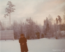 Krystyna Modrzewska zimą w Szwecji