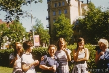 Krystyna Modrzewska w trakcie spotkania towarzyskiego w Szwecji