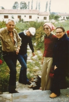 Krystyna Modrzewska z prof. J.A.Böökiem, J.Backman i prof. J.Mohrem podczas pobytu w Grecji
