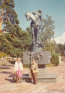Krystyna Modrzewska podczas wizyty w Millesgården pod Sztokholmem