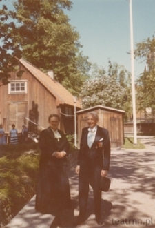 Krystyna Modrzewska z prof. J.A.B&ouml;&ouml;kiem w dniu promocji doktorskiej w Uppsali