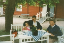 Krystyna Modrzewska z C.M.Backmanem i jego córką Sarą w Sätra Brunn