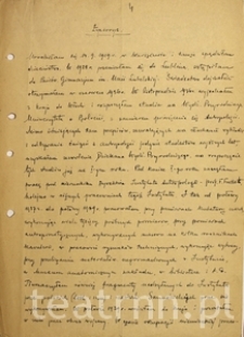 Życiorys Krystyny Modrzewskiej z dn. 28 stycznia 1947 roku