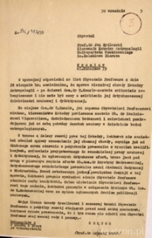Pismo rektora UMCS prof. A.Burdy do prof. J.Mydlarskiego w sprawie uzyskania opinii o Krystynie Modrzewskiej