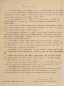 Życiorys Krystyny Modrzewskiej z dn. 1 kwietnia 1965 r.