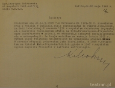 Życiorys Krystyny Modrzewskiej z dn. 18 maja 1948 roku