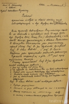 Protok&oacute;ł egzaminu doktorskiego Krystyny Modrzewskiej