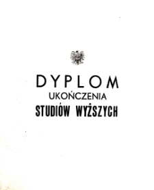 Dyplom lekarski Krystyny Modrzewskiej