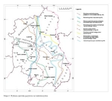 Mapa 5. Wybrane zjawiska językowe na Lubelszczyźnie