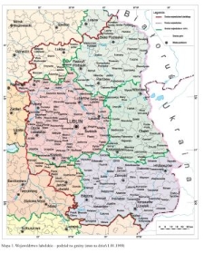 Mapa 1. Województwo lubelskie - podział na gminy