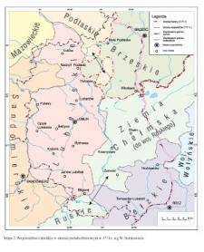 Mapa 2. Województwo lubelskie w okresie przedrozbiorowym