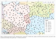 Mapa 4. Granice administracyjne a granice językowe
