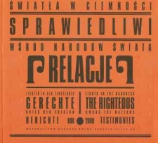 Okładka książki "Światła w ciemności. Sprawiedliwi wśr&oacute;d Narod&oacute;w Świata. Relacje"