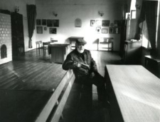 Symcha Wajs w Izbie Pamięci Żydów Lubelskich w listopadzie 1989 r.
