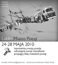 Baner reklamujący Festiwal "Miasto Poezji 2010