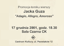 Ulotka ze spotkania z Jackiem Guzem