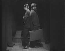 Grzegorz Linkowski i Jerzy Rarot podczas spektaklu "Węd&oacute;wki niebieskie"