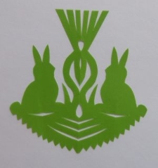 Wycinanka stojąca - zajączki