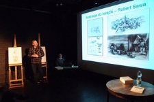 Zaczarowany Lublin 2012 - Prezentacja szkic&oacute;w Roberta Sawy podczas promocji książki "Anioły i diabły. Zaczarowana Lubelszczyzna"